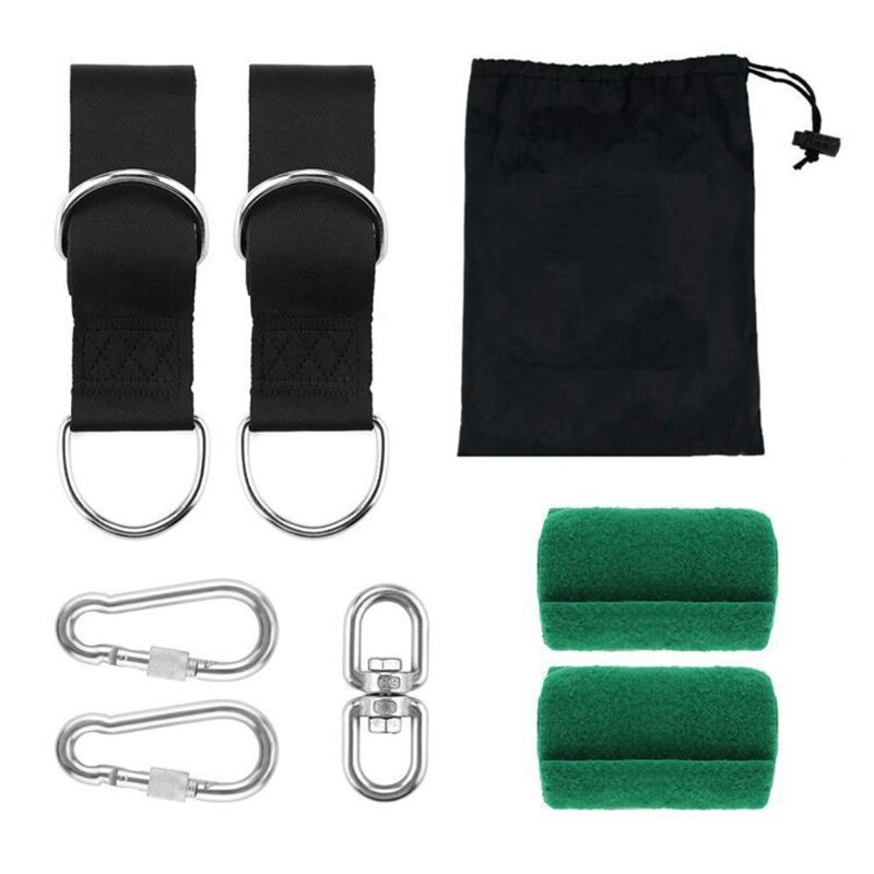 Swing Hammock Tree Mat Hanging Kit Strap Carabiner Camping Garden Swing Fittings