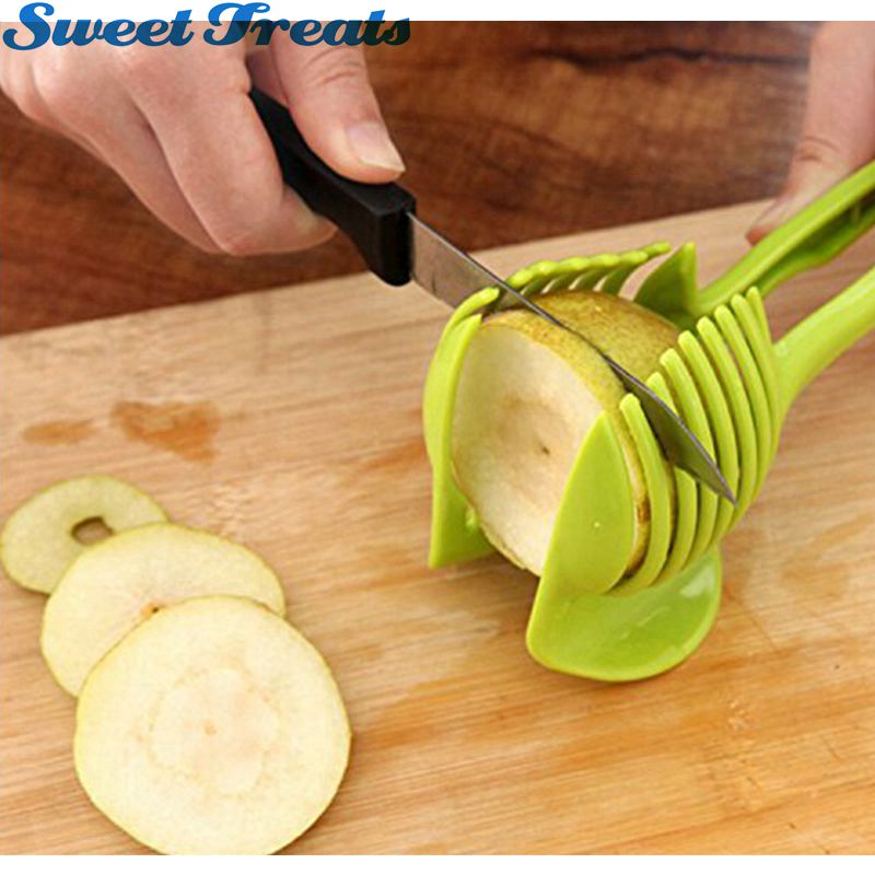 Sweettreats Keuken Voedsel Snijden Tool Houders Groente Salade Tomaat Citroen Uien Slicer Cutter Helper Aid Met Handvat