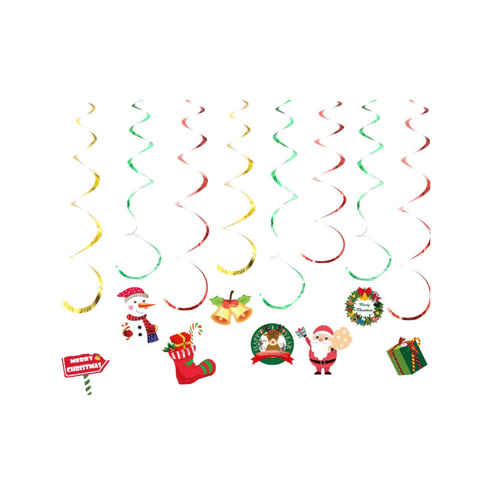 nouvel an noël ballon drapeau de noël noël lettre bannière père noël spirale photographie accessoires