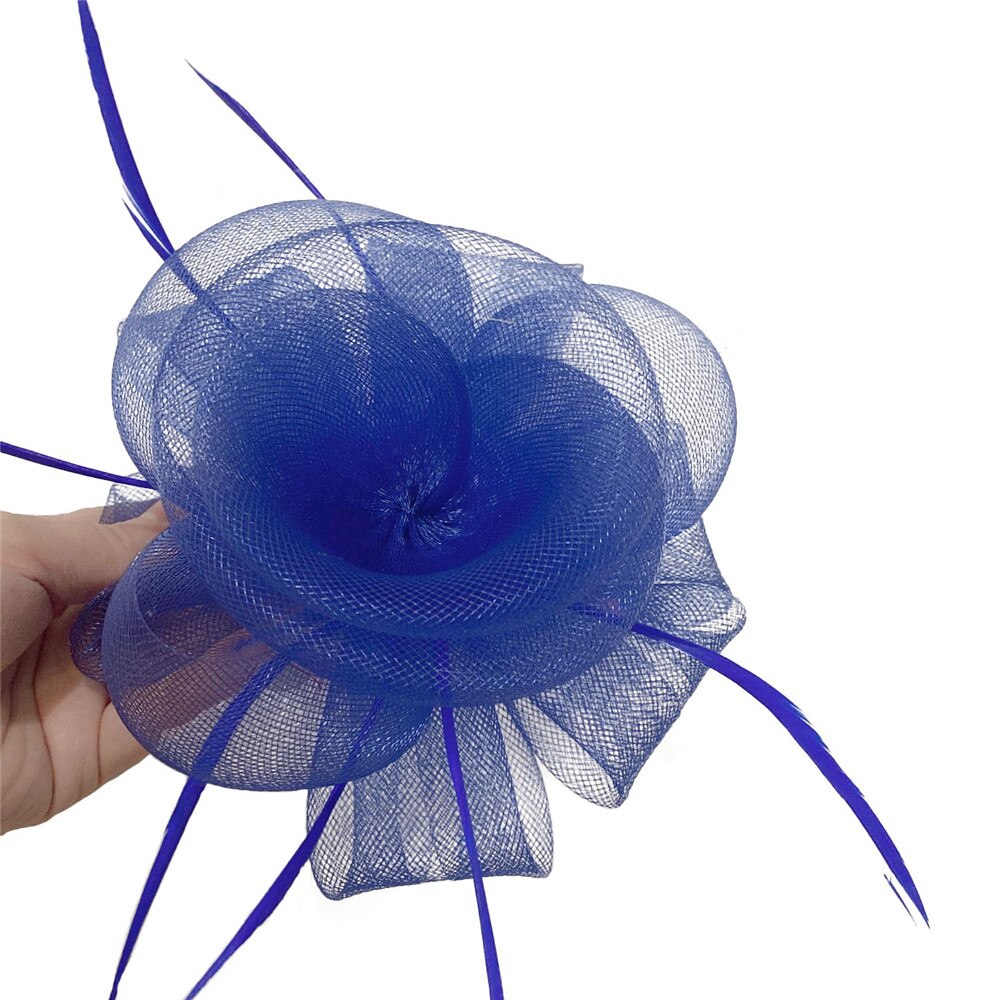 mariée coiffe de mariage accessoires dames femmes fête Vintage Fascinators coiffure épingle à cheveux lumière violet accessoire de cheveux: Bleu