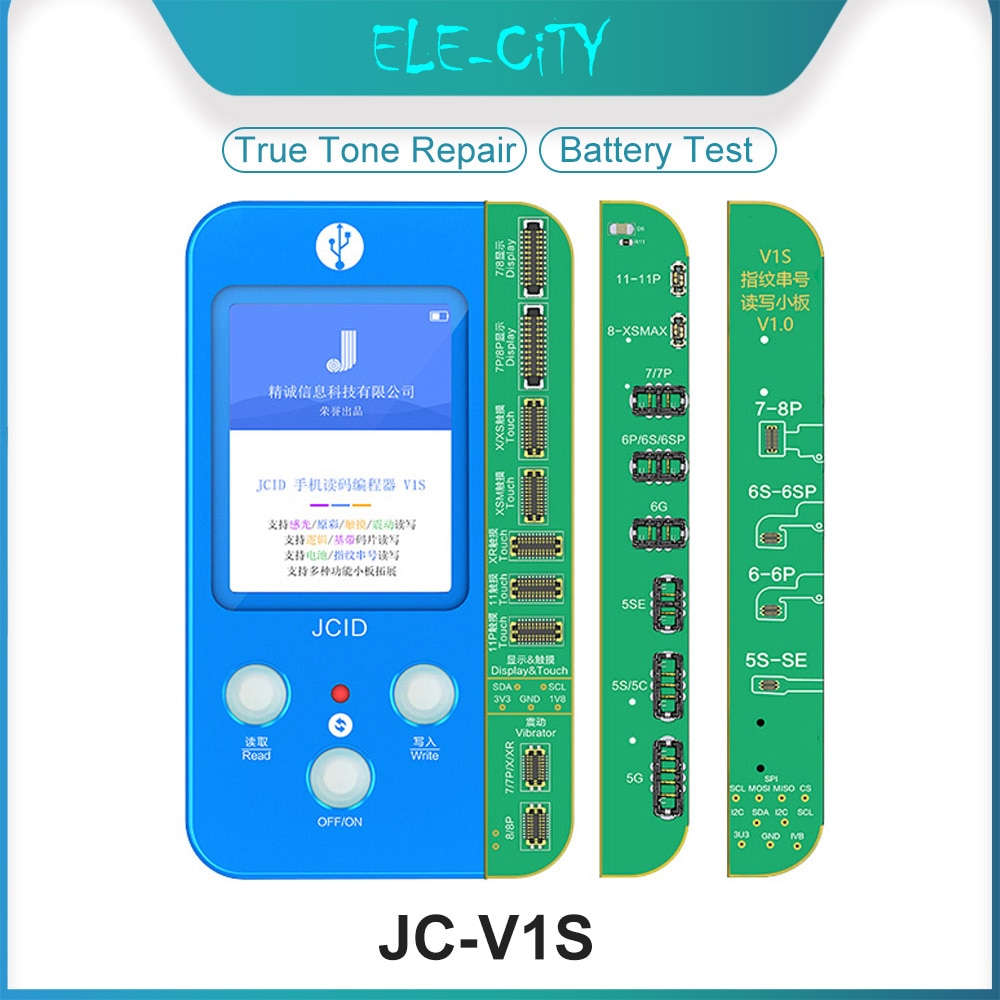 Novo JC-V1S lcd oled incell tela de toque verdadeiro tom reparação chip programador para iphone 8plus x xr xs max 11 11pro 11pro max