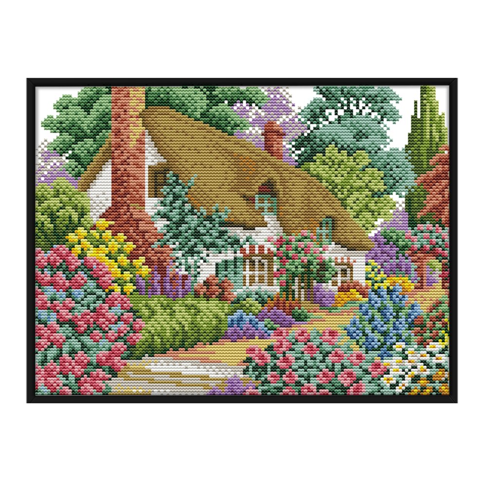 Canvas Kit Print Cross Stitch Wonderful Landscape 11CT Needlework DIY Stamp Interior Decoration Chinese Style Cross Stitch
