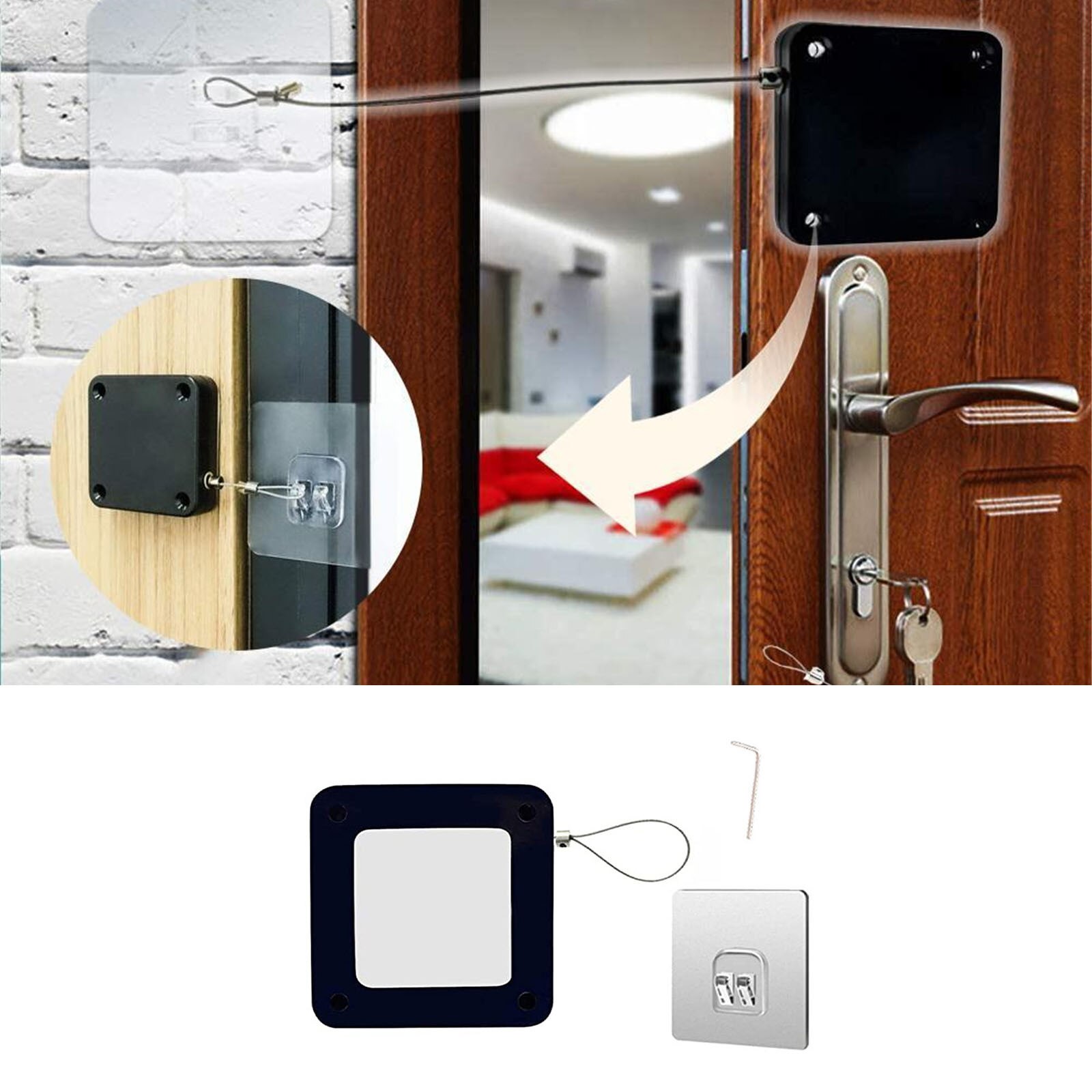 Automatic Door Closer, Buffer Sliding Door, Anti-theft Door, Free Punching Доводчик Двери Smart Home Door Closer For All