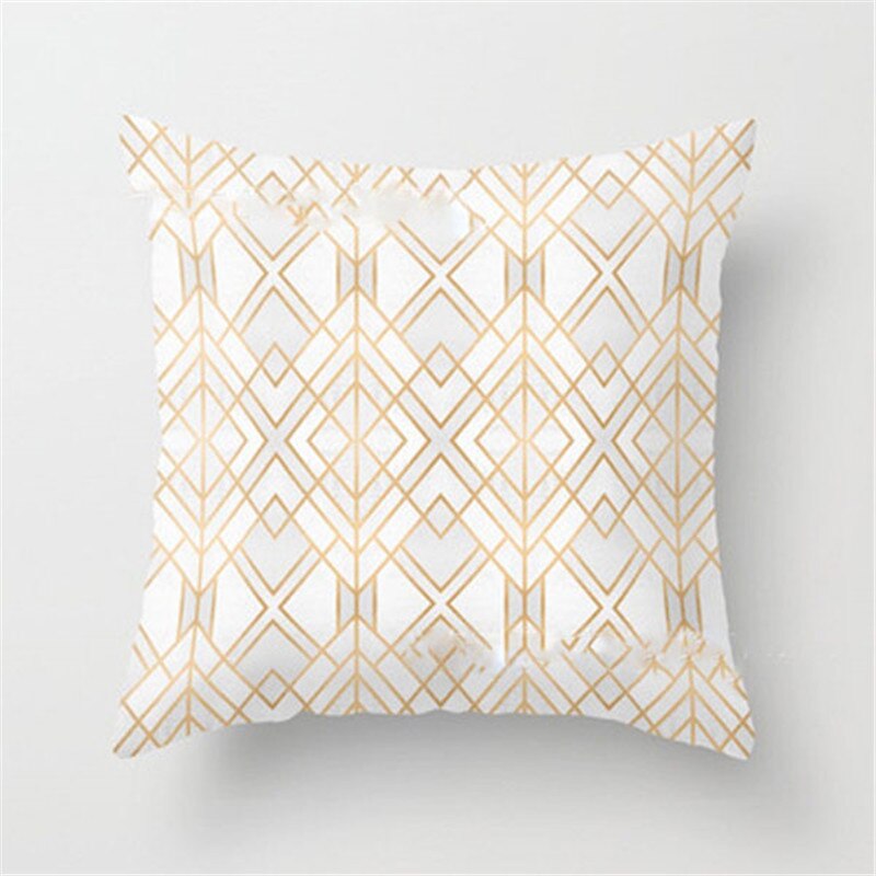 Or brillant imprimé Polyester jeter taie d'oreiller couverture canapé housse de coussin décor à la maison: 9