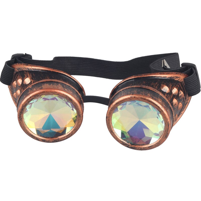 C. F. GOGGLE Halloween Kaleidoskop Bunte Brille Steampunk Frauen retro Brille Männer Party EDM Sonnenbrille gebeugt Objektiv: 005-R