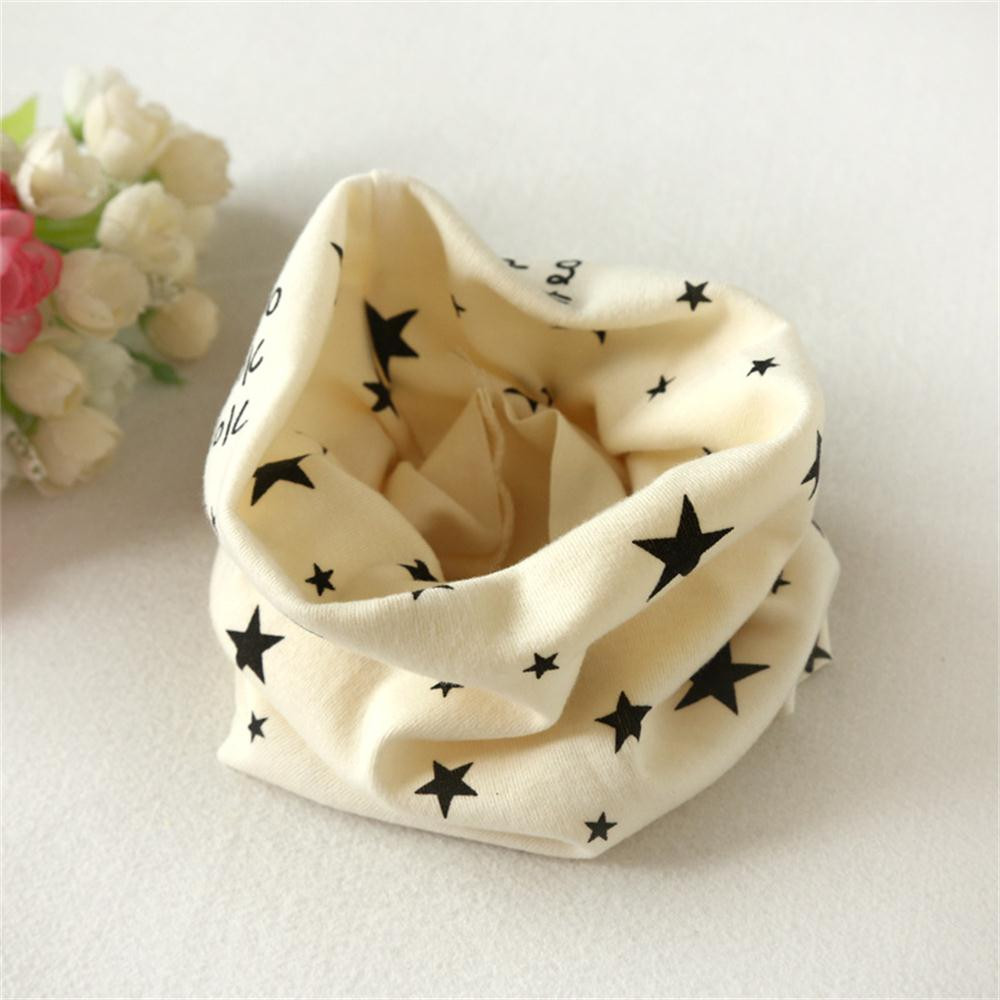 Baby Cartoon Sjaal Baby Meisje Jongen Warm Star Kraag Sjaal Herfst Winter Jongens Meisjes Kraag Baby Sjaal Katoen O Ring hals Sjaals: Beige
