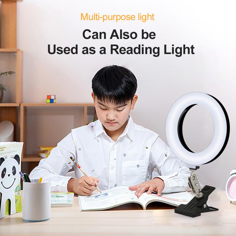 Computer Monitor Light USB Stepless Dimming Screen Hanging Light E-Reading LED Task Lamp With No Glare On Screen Ring Lights