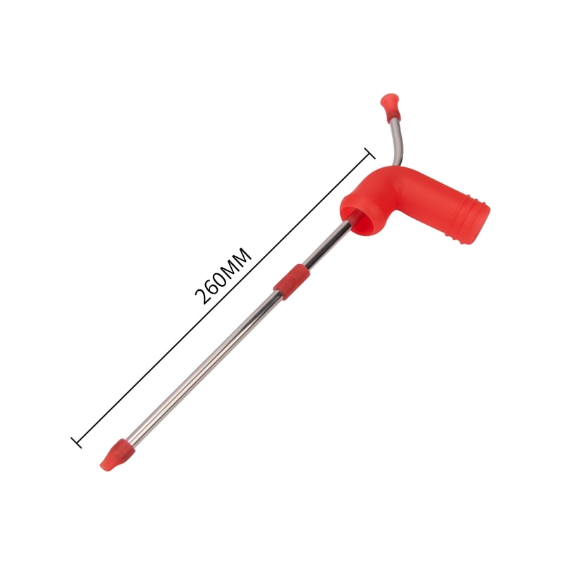 Øl snorkel, dobbelt øl snorkel, øl dispenser: Rød