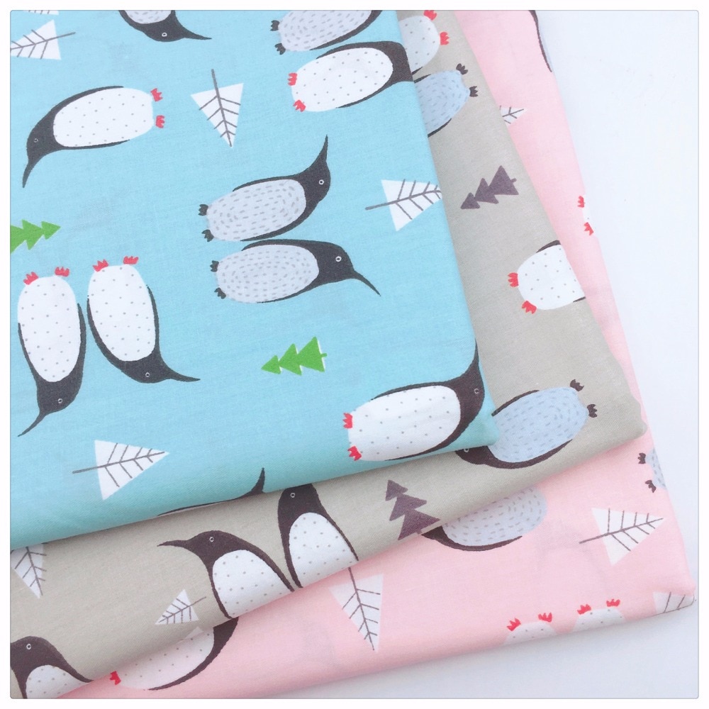 Pingouin Twill coton tissu bricolage Tilda quilting bébé tissu enfants literie patchwork tissu maison Textile couture dessin animé tissu
