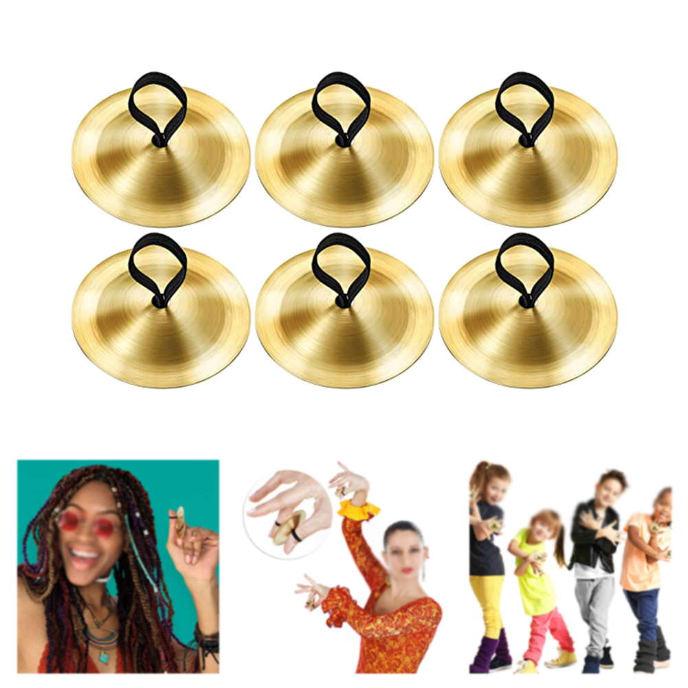 3 par rekvisitter kostyme gutt jente søle leketøy kveld fest til danser låve kobber magedans mini musikkinstrument finger cymbaler