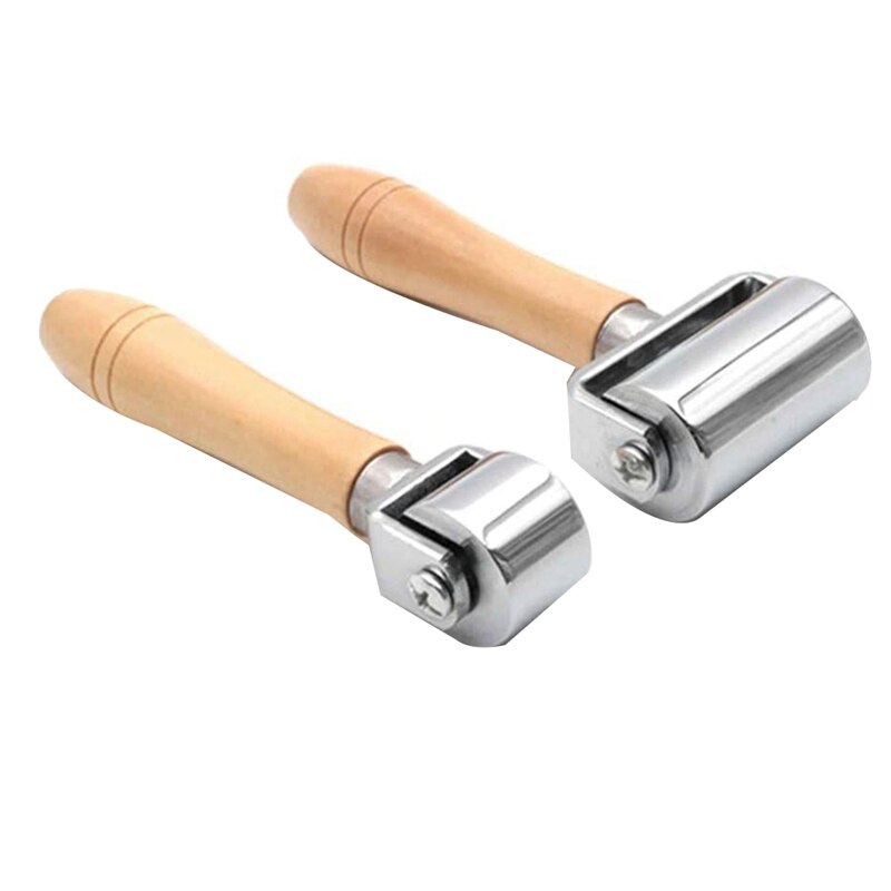 Rodillo para laminar pegamento de cuero, rodillo para Borde de prensa, herramientas de platina para manualidades DIY (26mm + 60mm), paquete de 2 unidades: Default Title