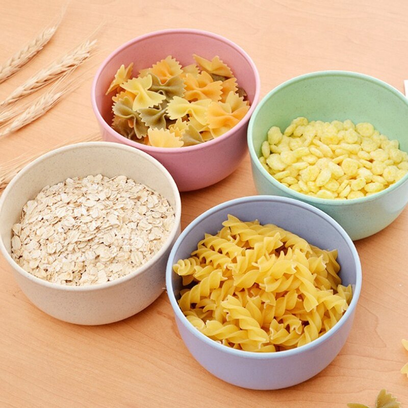 Big Healthy Kitchen Dinnerware Bowl Sets with Healthy Wheat Straw Dinner Plates Dinnerware Dishes Set