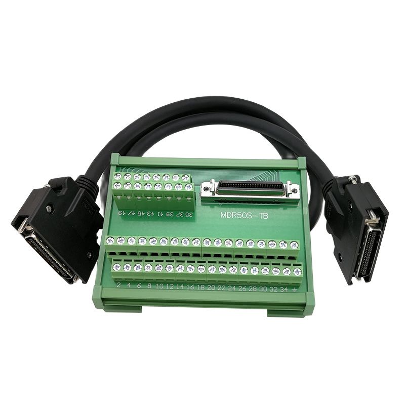 MDR50S-TB Servo motor driver relay terminal board with 0.7/1M cable DIN DIN-rail mounting
