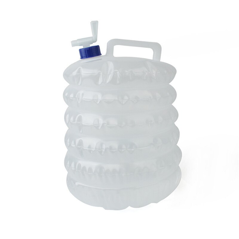 Bolsa de agua plegable telescópica para exteriores de 5L, cubo, grifo para coche EP, bebida cámping, termo, hervidor, bolsa de transporte a pie