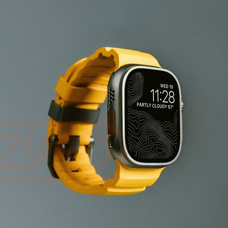 Silikonrem sportsarmbånd til iwatch ultra 2 apple watch 10/9/8/1/2/3/4/5/6/7 46mm 49mm 45mm til watch 41 44 40 38 42mm