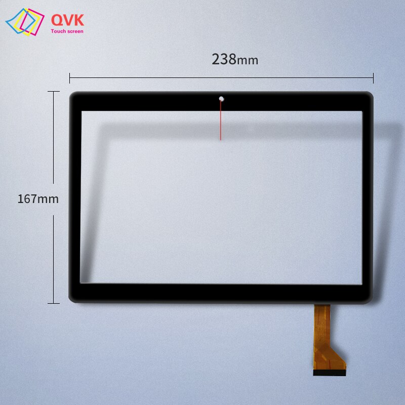 10.1 inch Black White for mediatek ZH960 Tablet PC Capacitive Touch Screen Digitizer Sensor External Glass Panel: 237x167mm black 2.5D