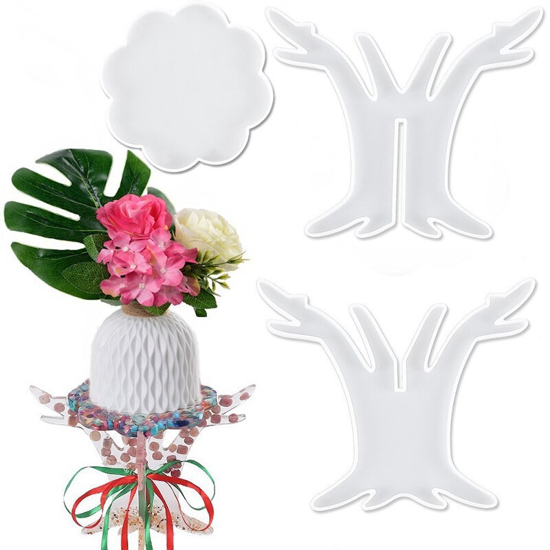 Potted Plant Stand Resin Silicone Mold Flower Pot Rack Resin Casting Mold Vase Plant Stand Resin Epoxy Making Tool: A