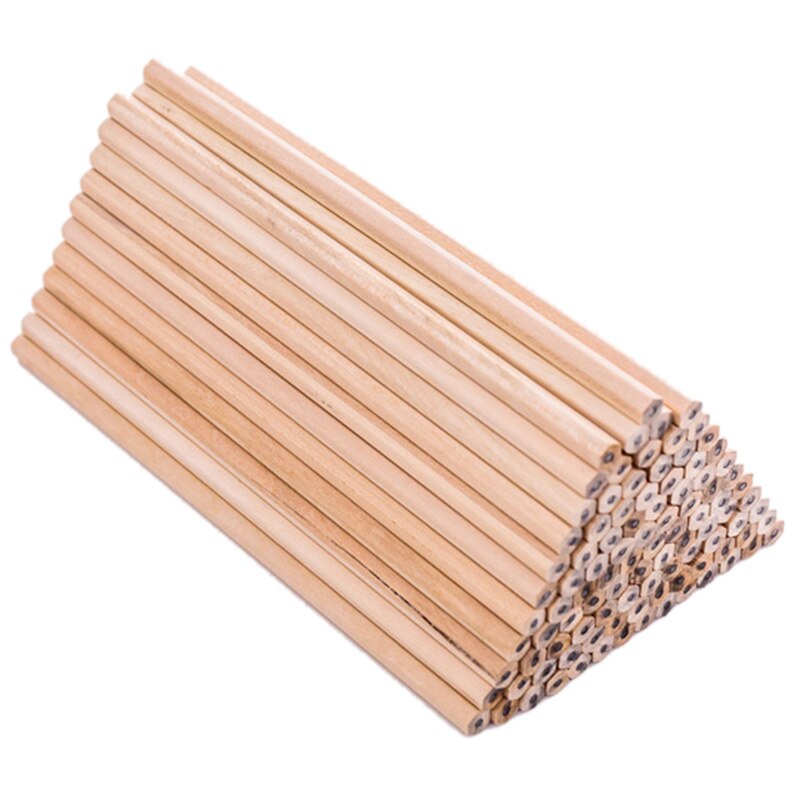 Wood Pencil HB Black Hexagonal Non-Toxic Standard Pencil Cute Stationery Office School Supplies: Default Title