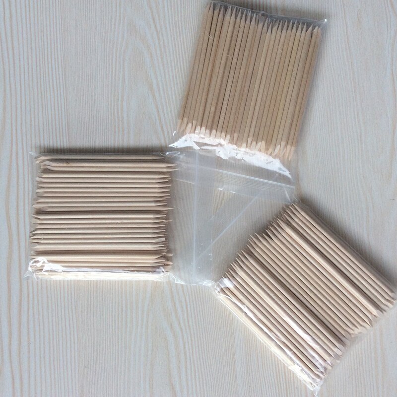 Useful Orange Wood Sticks 50pcs/lot Cuticle Pusher Remover Manicure Pedicure Care Tool Nail Art Decorations