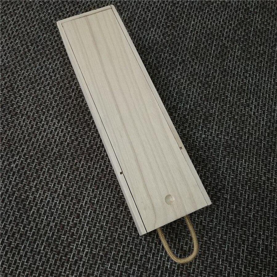 Boîte d&#39;emballage en bois pour bouteilles de vin rouge, pour flûte de hamburgers, rangement spécial pour bouteille de vin, possibilité de faire un Logo 35x10x10cm: no logo