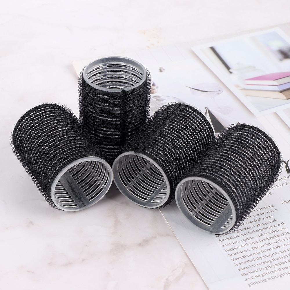 Multi Size Black Self Grip Hair Rollers Pro Salon Hairdressing Curlers Hair Sticky Cling Style For DIY Hair Styling