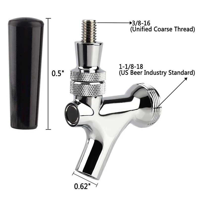 Home Brew Bier Tap Kraan Met Flow Control Valve, ons Standaard Tapbier Kranen Verstelbare Vaatje Dispenser Ball Lock Disconnect Kit