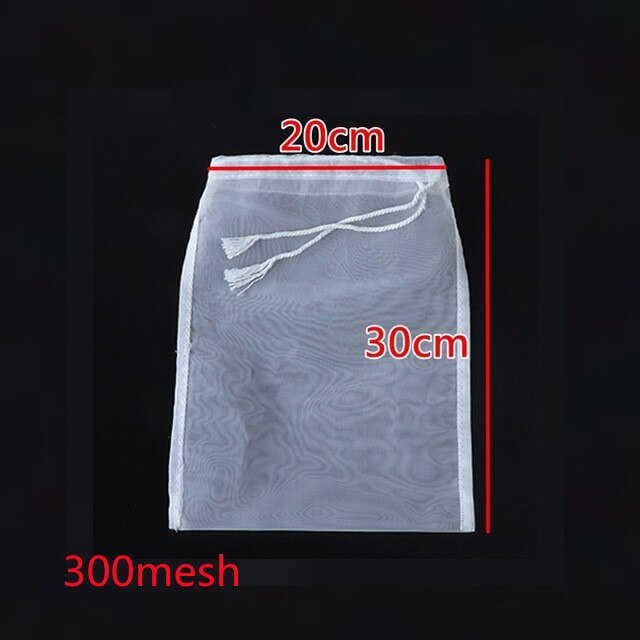 3 poser nøttemelkpose kommersiell gjenbrukbar mandelmelkpose sil finmasket nylon osteduk kaldbrygg kaffefilter 300 mesh: 300 mesh -20 x 30cm