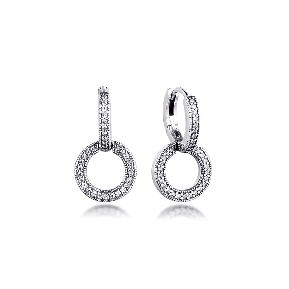 Ckk øreringe mousserende dobbelt øreringe sterling sølv smykker 100%  til kvinder brincos kolczyki pendientes accesorios mujer: Påfuglblå