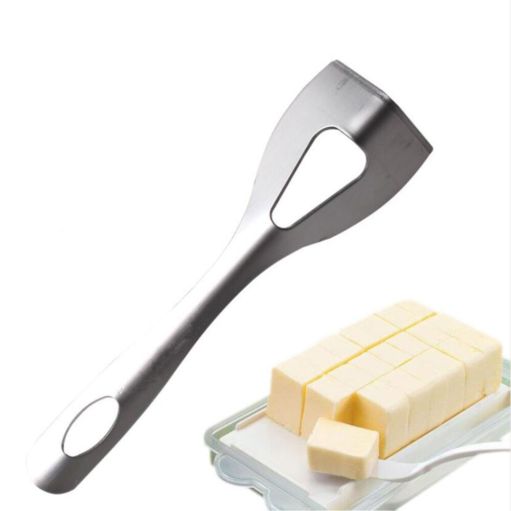1PC 14cm Stainless Steel Cheese Cutter Slicer Food Grade Cheese Butter Cutter Cake Spatula Cheese Tool 45gA