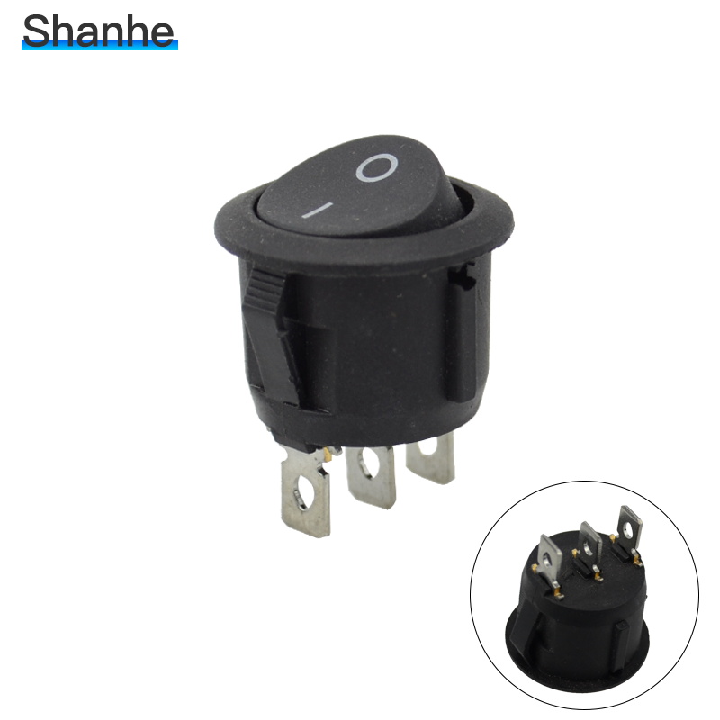 20MM Round Red/Black 3 Pin SPDT ON-OFF Rocker Swit... – Grandado