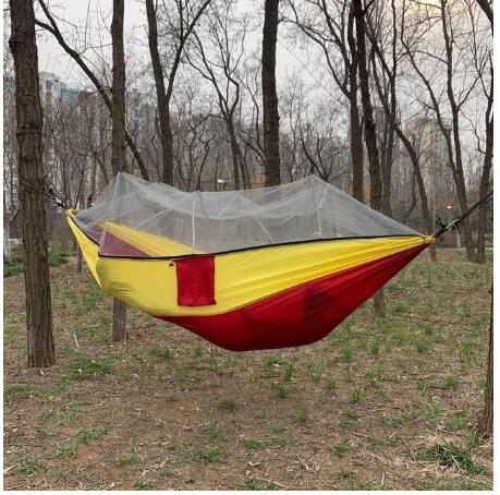 Portable Outdoor Camping Mosquito Net Nylon Hammock Hanging Bed Sleeping Swing e Portable Outdoor Camping Mosquito Net Nylon Hammock Hanging Bed Sleeping Swing e