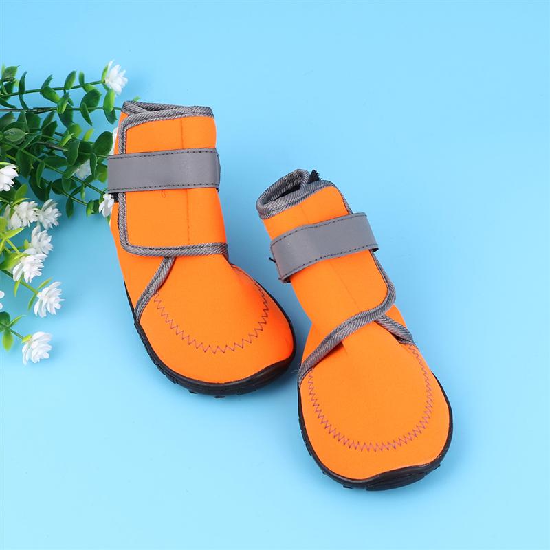 4 pces cão impermeável sapatos antiderrapante macio sola botas tamanho XS-XXL