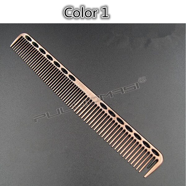 1 Pc Stainless Steel Hair Comb Hair Salon Hairdressing Combs Hair Cutting Dying Comb 2 In 1 Small Size: Color1