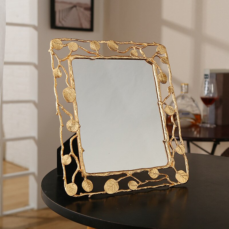 1PCS Northern Europe Photo Frame European Style Retro Gold Ginkgo Leaves 6 Inch 7 Inch Picture Frames