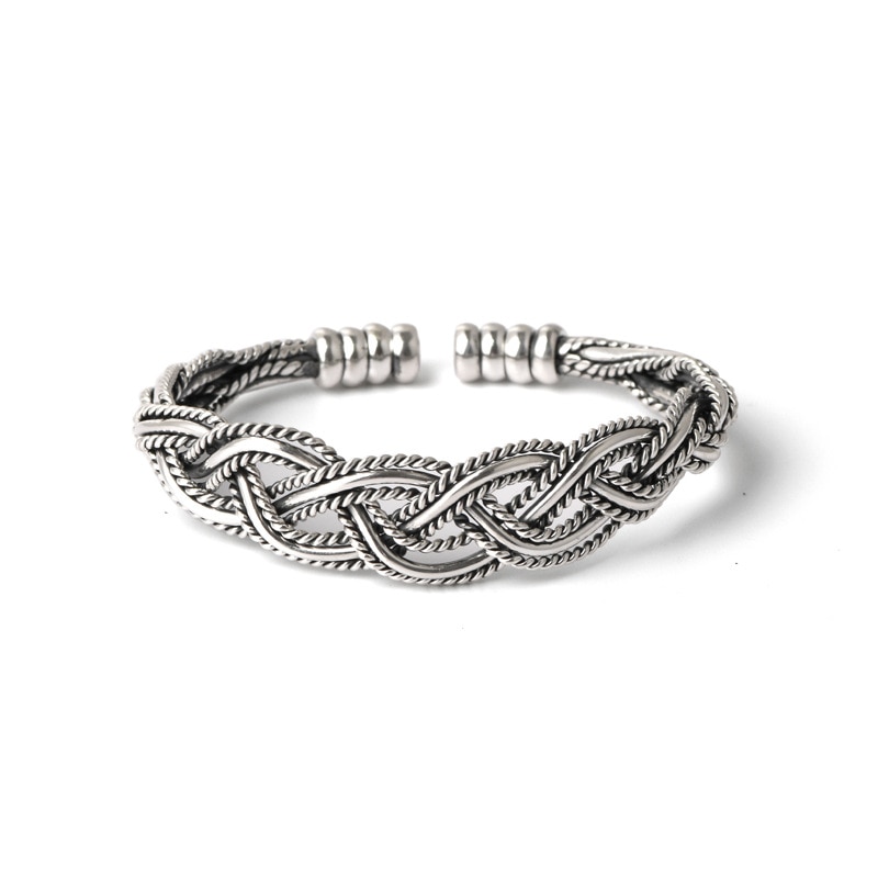 QMCOCO Silber Farbe Koreanische Ausführung retro Twist gewebte Offene Einstellbare Armbinde Raum Licht Luxus Hand Schmuck Für Frau: Ursprünglich Titel