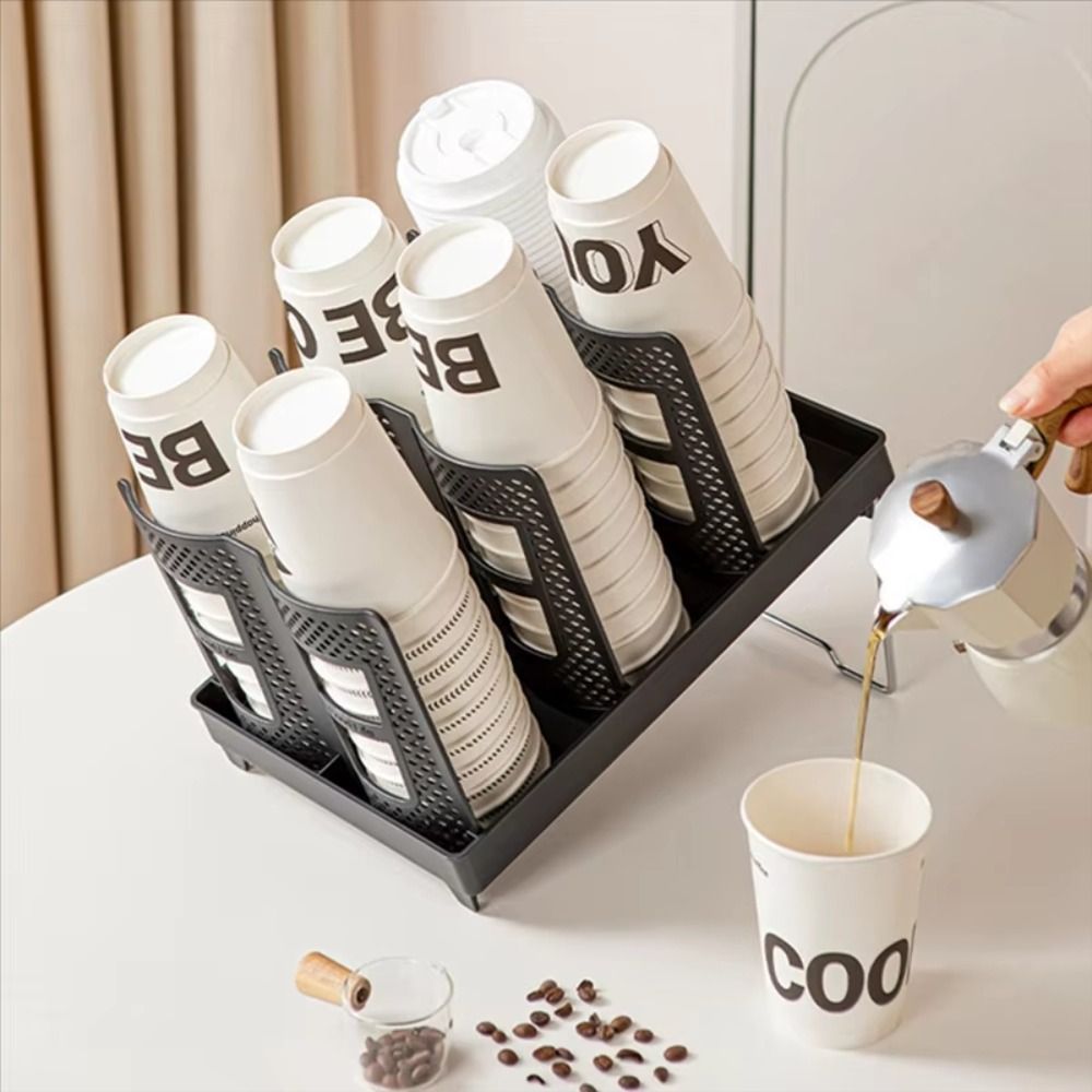 Thickening Cup Holder Bracket Foldable Coffee Shop Cup Rack Incline Ultra-large Capacity Foldable Cup Holder Coffee Shop