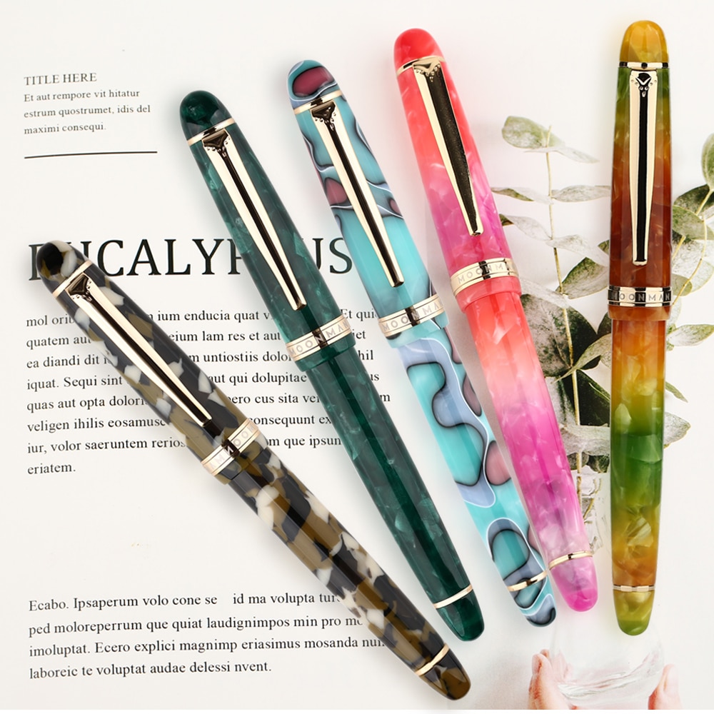 Moonman S3 Colorful Resin Fountain Pen Camouflage Gold-plated EF/F Nib Ink Pen Original Box
