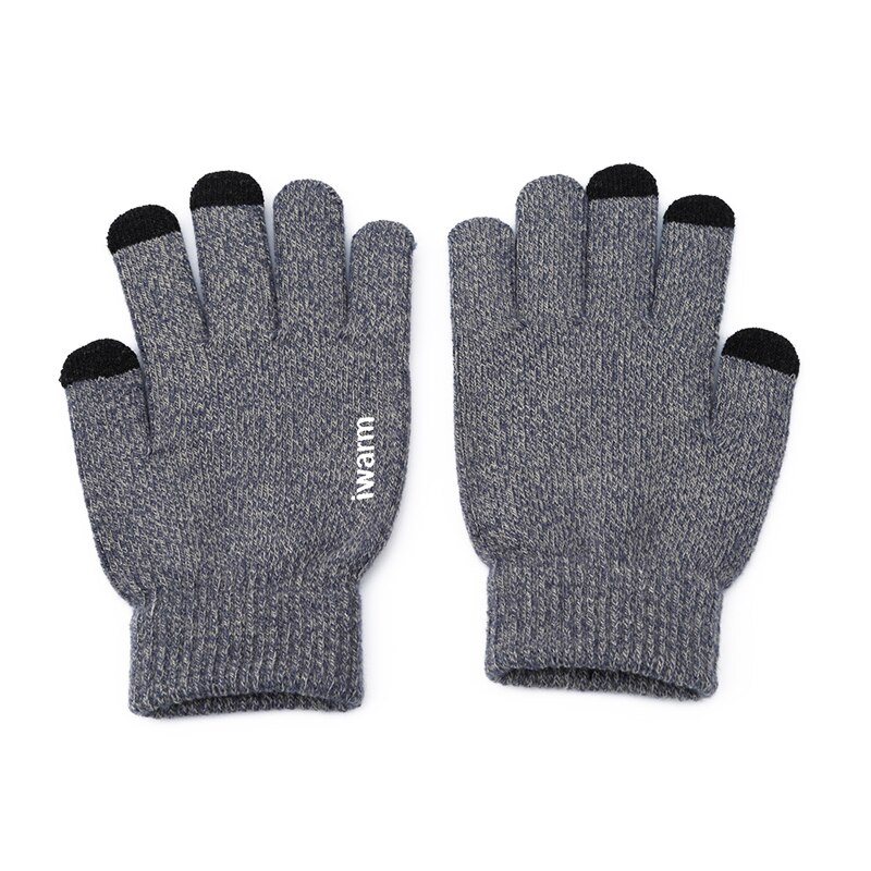 Heren gebreide skihandschoenen antislip touchscreen heren dikke warme handschoenen winter herfst heren wanten warme handschoenen