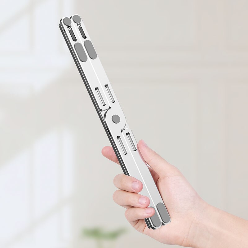 Tragbarer laptopständer aus aluminium mit kühlung, verstellbarer schreibtischständer, faltbarer desktop-tablet-notebook-halter, unterstützung für macbook air pro