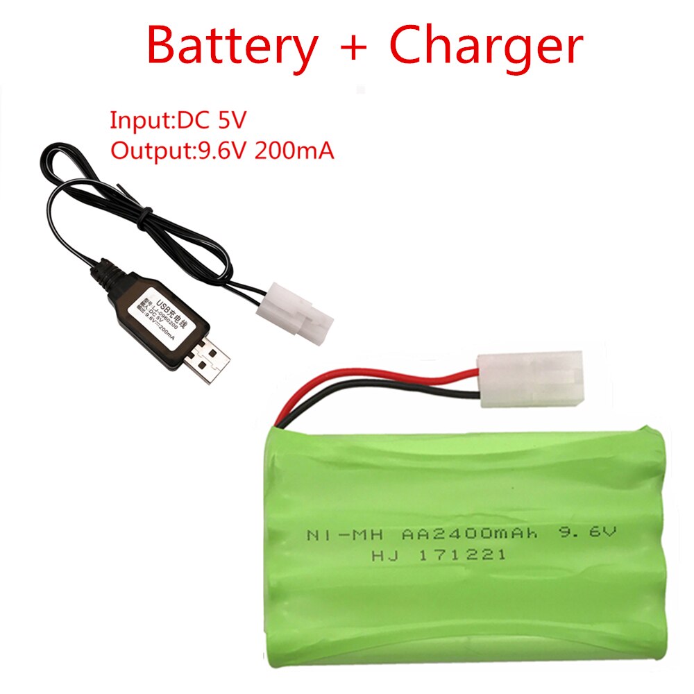 9.6V 2400mAh Remote Control toy security facilities AA battery Ni-MH battery group With Charger Sets Ket-2p /Tamiya Connectors: 1PCS USB