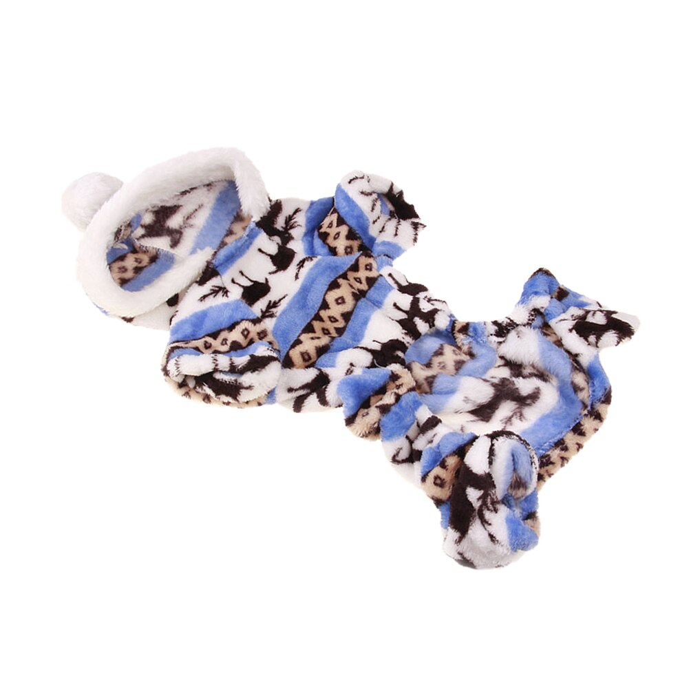 Weiche Warme Vlies Hund kleidung kostüm Yorkshire Chihuahua kleine Haustier hund Mantel: Blau / L