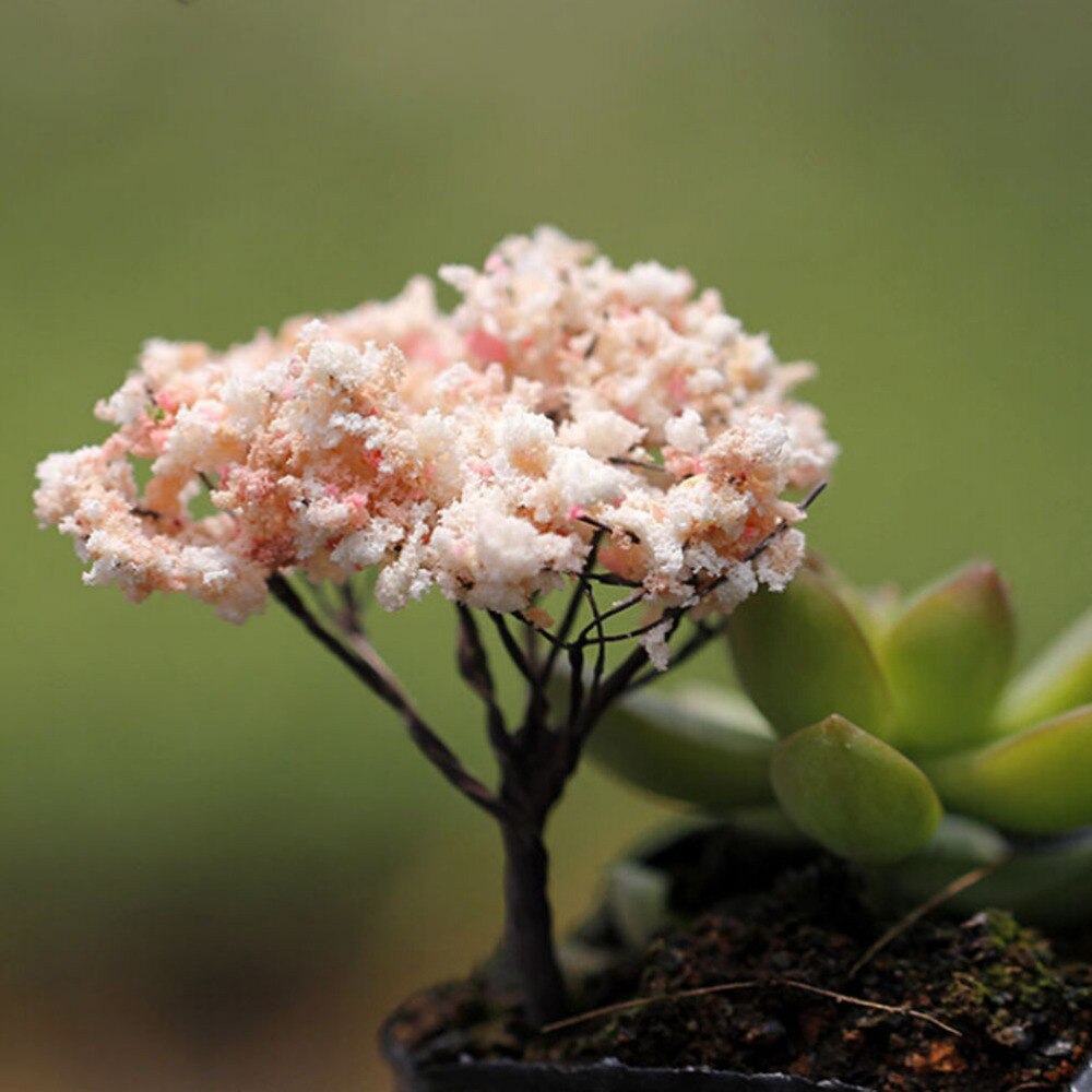 1 stk mini tre terrarium plante figurer hage miniatyr harpiks håndverk mikro landskap bonsai kunstig fe hage forsyninger