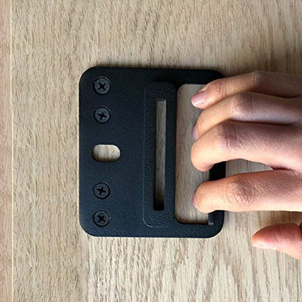 Lwzh Black Carbon Stalen Schuifdeuren Hout Klink Gate Lock Privacy Slot Voor Schuifdeuren Schuur Deur, pocket Deuren Garage En Schuur Hout Gates