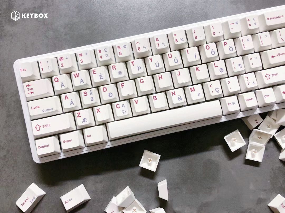 KeyBox Burgundy Red Ireland Themed Keycaps Mehcanical Keyboard DIY Keycaps Cherry Profile