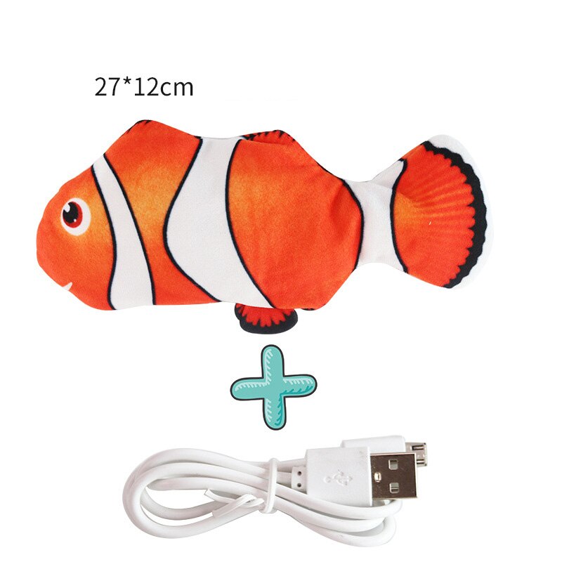 Jouet de chat électronique 3D poisson Simulation électrique jouets de poisson pour chats jouet de jeu pour animaux de compagnie fournitures de chat juguetes para gatos jouets pour animaux de compagnie: C 30cm