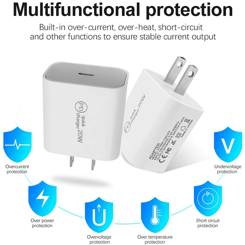 Für Apfel 20W PD USB Typ C Ladegerät Adapter Für iPhone 12 11 Profi XR X XS Max Schnelle Ladung USB C für Samsung Xiaomi LG