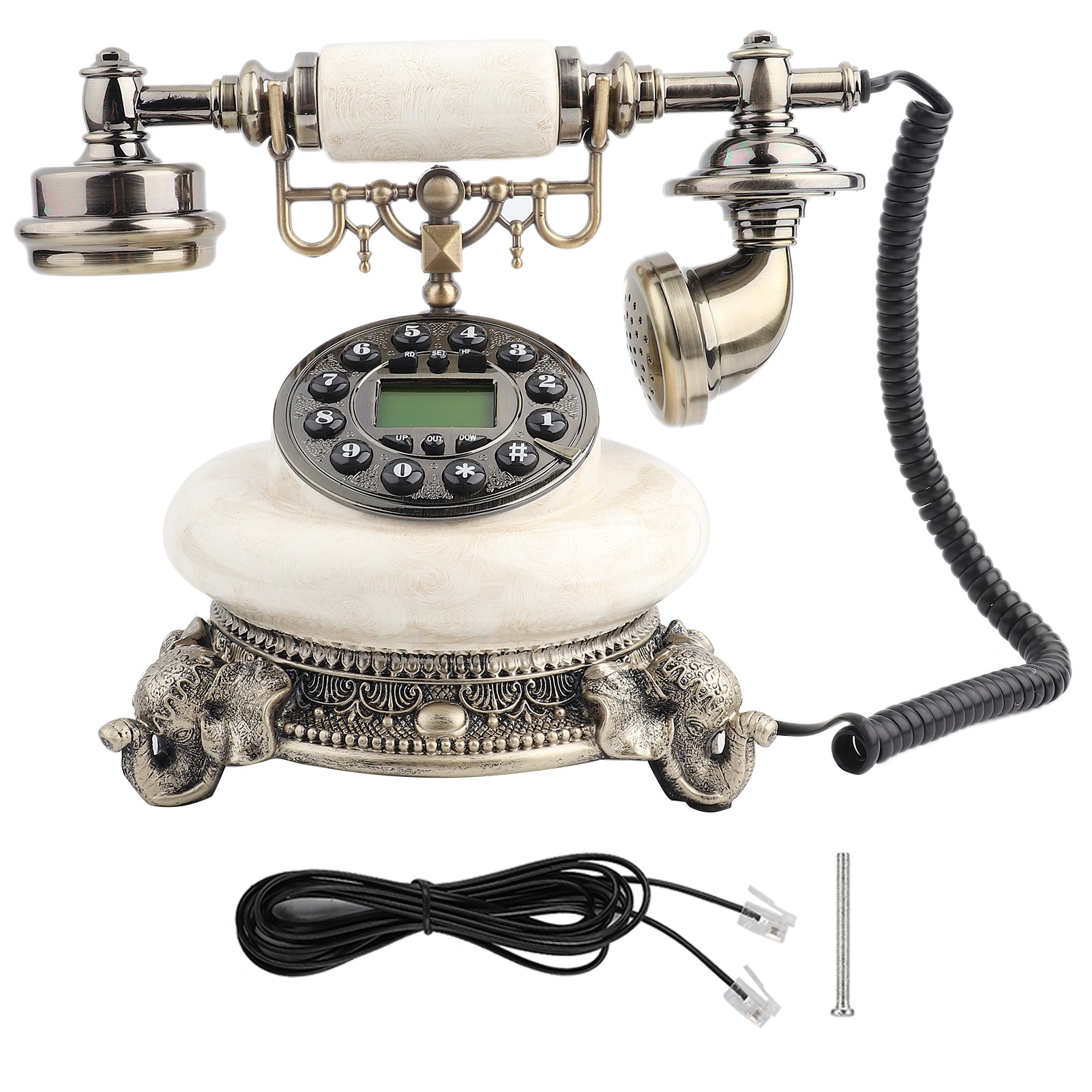 Europese Antieke Roterende Retro Vaste Telefoon Vaste Telefoon Vintage Telefoon Fsk/Dtmf Caller Id Voor Thuis