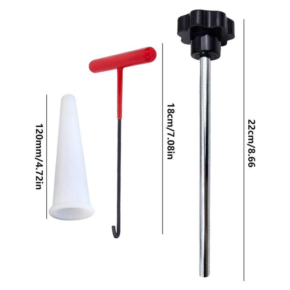 Ventielgereedschap Auto Ventielverwijderaar Gereedschap Ventielgereedschap voor het vervangen van lekkende kleppen in auto's Vrachtwagens Motorfietsen Fietsen: Black