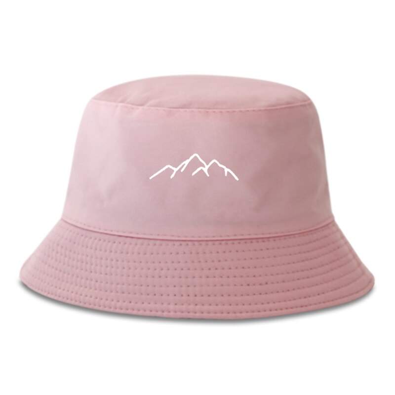 Bomuld vild fisker hat hip-hop hatte bjerg broderi parasol hatte spand hat damer udendørs sol hat panama hatte: Lyserød