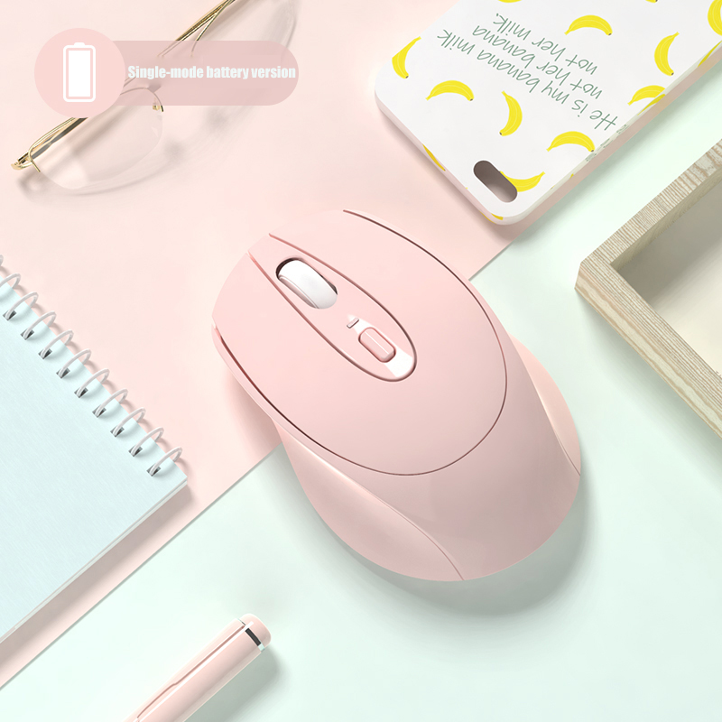 Draadloze Muis Bluetooth Muis Draadloze Computer Stille Mause Ergonomische Gaming Muis Voor Laptop Pc: Single mode Pink